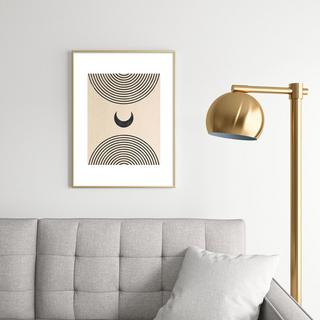 Moon on Mountain Framed Art Print