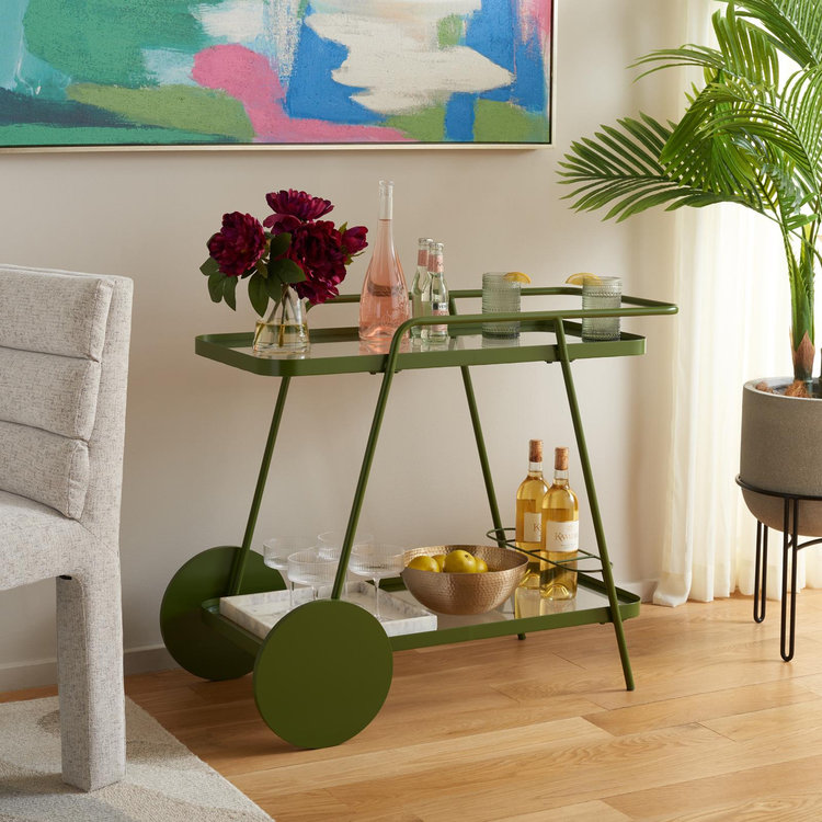 Safavieh, Zunia 2-Tier Bar Cart | Zola