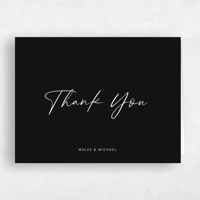 Black Wedding Thank You - Keanu Landscape