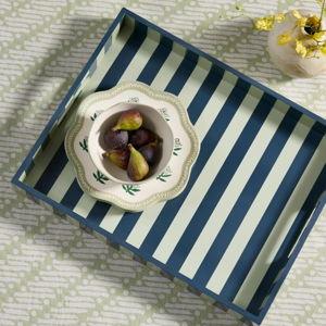 Wide Stripe Lacquer Tray | West Elm