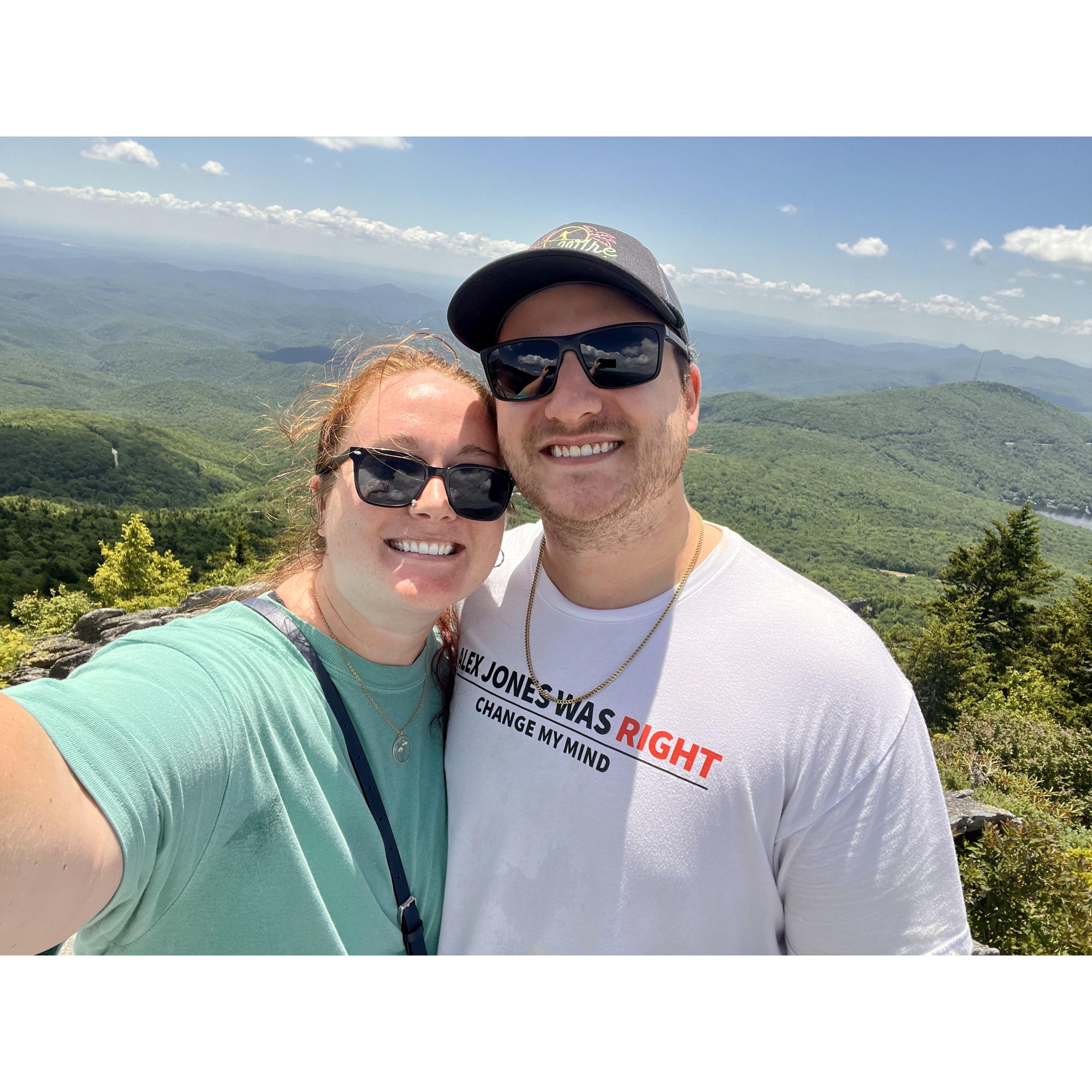 Hiked to the top of Grandfather Mountain- one of the tallest peaks in NC!