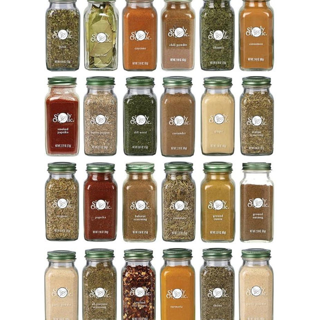 Organic Herb & Spice Variety Pack – Assorted Seasonings for Everyday Cooking, 24-Count Sampler Set