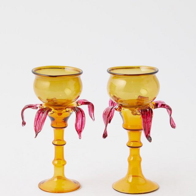 Johanna OrtizSet of two glass candlesticks