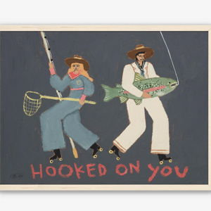 Hooked on You / 24 x 18 / Maple Frame