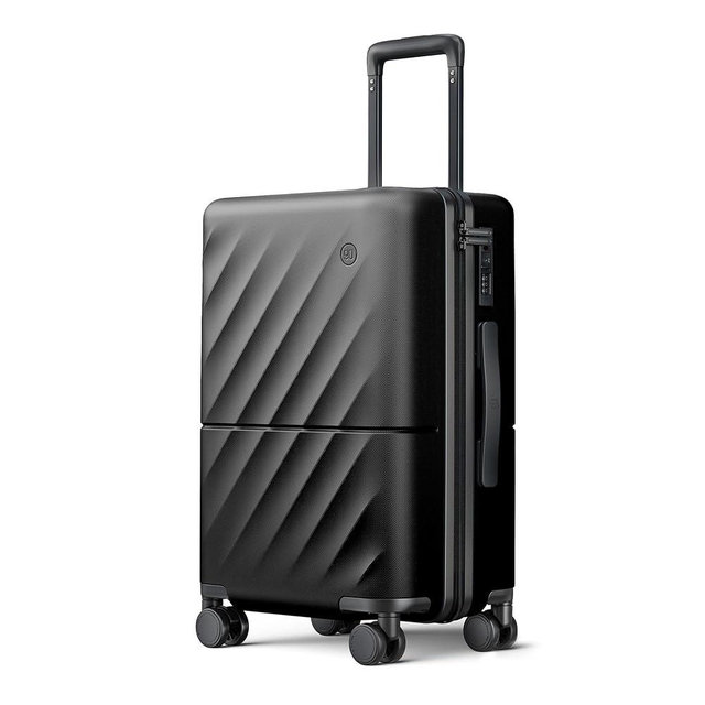 NINETYGO Carry On Suitcase, 20 Inch Carry-On Luggage with Double Spinner Wheels, Anti-Burst Zipper, Hard Case PC Suitcase Carry On, Lightweight Travel Luggage, TSA Approved (Onyx Black, Hudson)