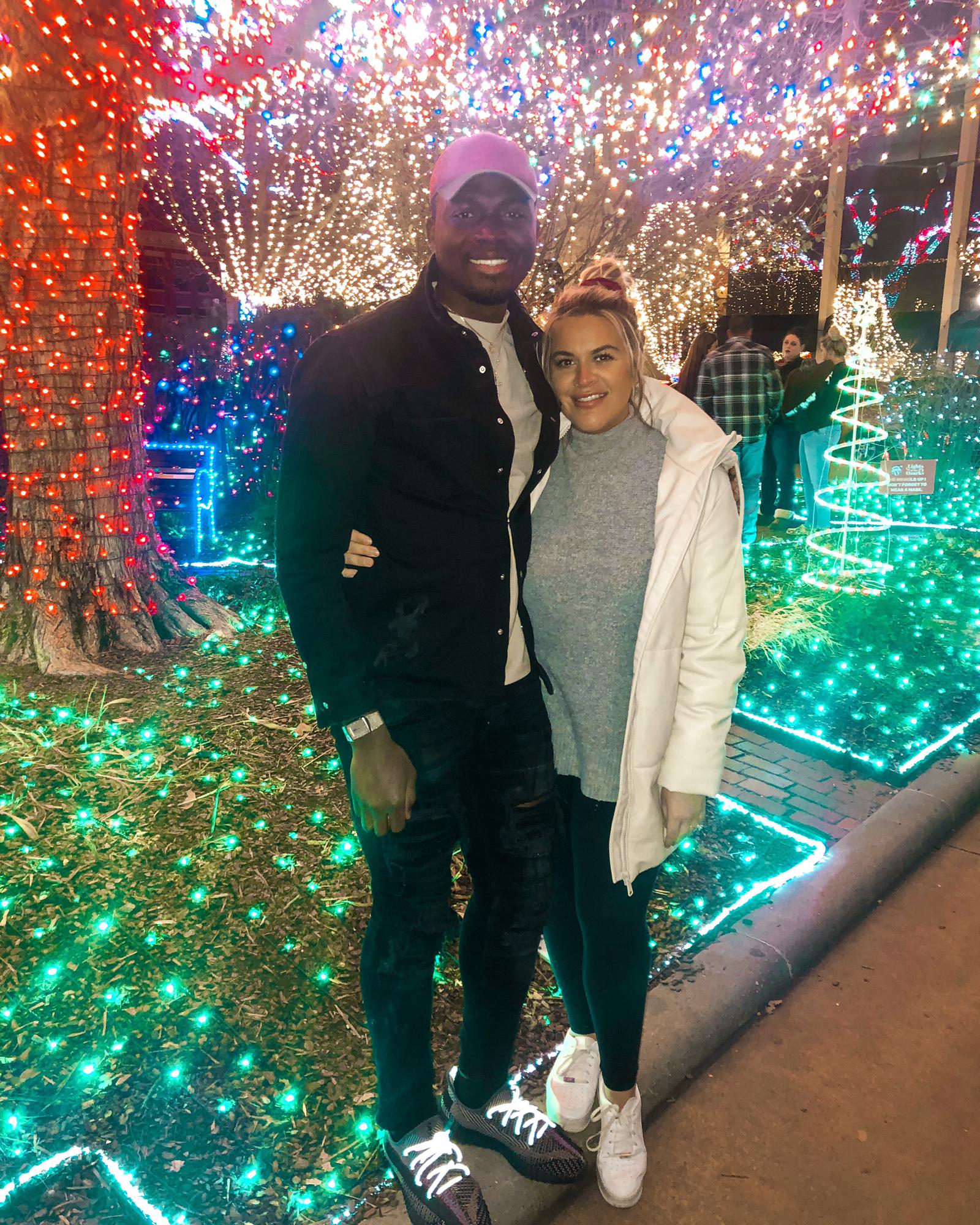 First Christmas as The Afoakwah’s! Christmas lights in Fayetteville with DeLay crew!