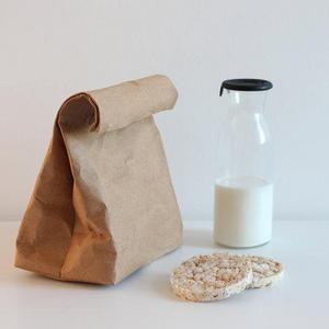 Lunch Bag, Reusable paper bag, washable paper bag, food storage, picnic bag, kraft-tex, vegan, minimalistic, eco, zero waste