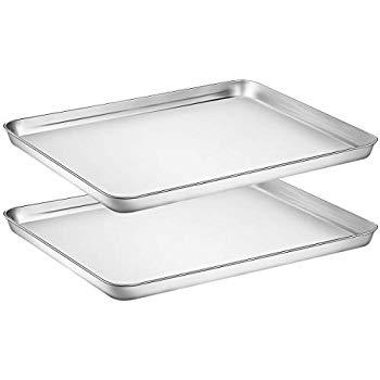 Nordic Ware Natural Aluminum Commercial Baker's Half Sheet (2 Pack)