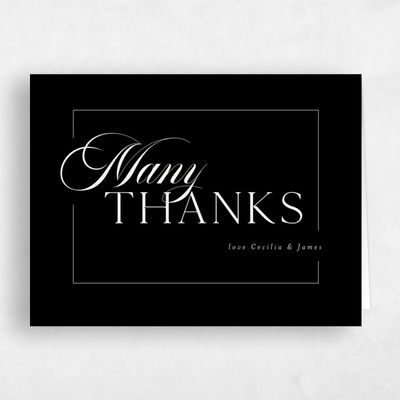 Black Wedding Thank You - Carulas Landscape