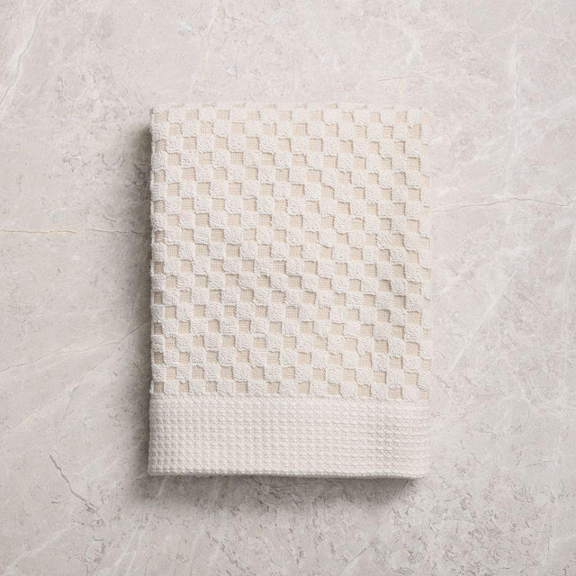 Elara Hand Towels, Alabaster