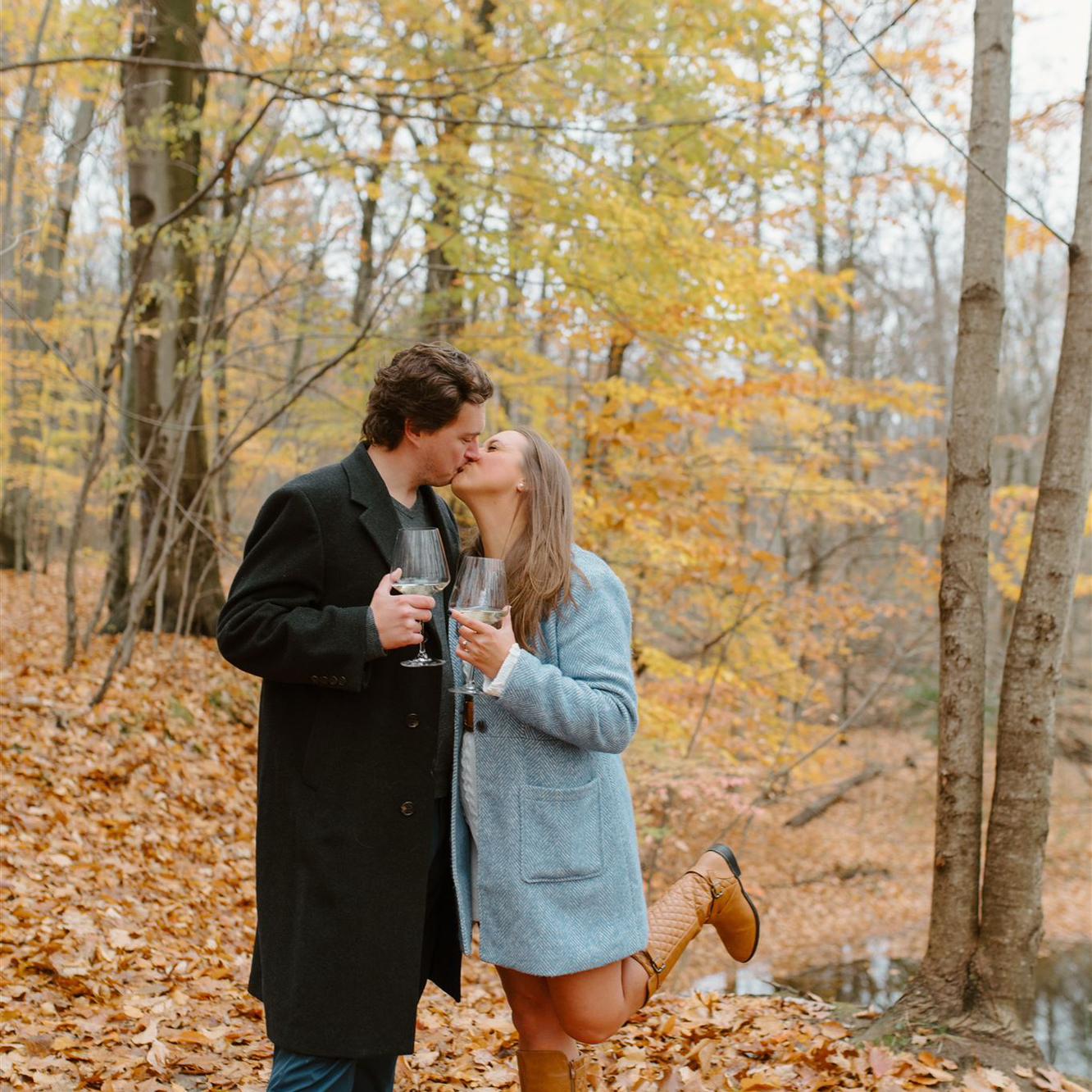 Engagement Photos at the place we had our first date, Rotary Park in Livonia, MI