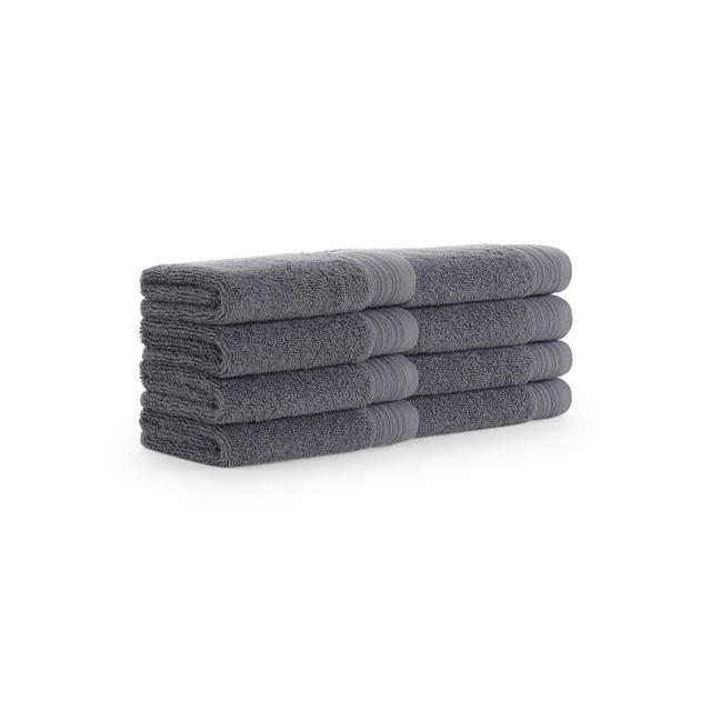 Aston and Arden Anatolia Turkish Washcloths (8 Pack), 13x13, 600 GSM, Woven Linen-Inspired Dobby, Ring Spun Combed Cotton, Low Twist