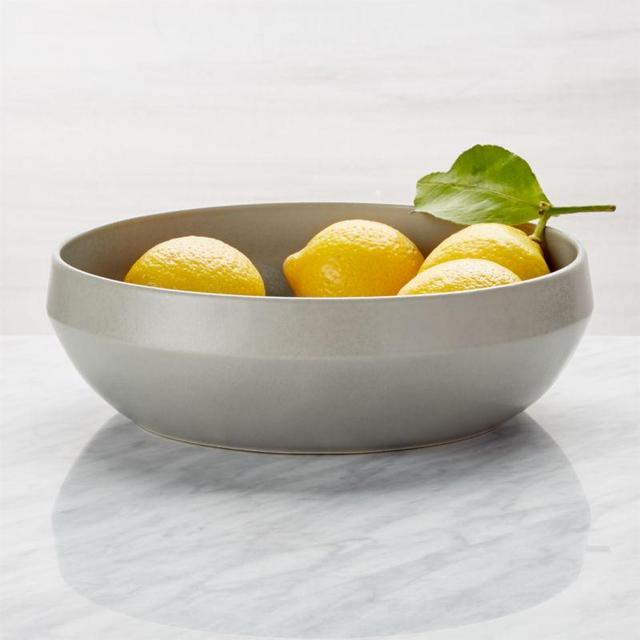 Visto Grey Stoneware Serving Bowl