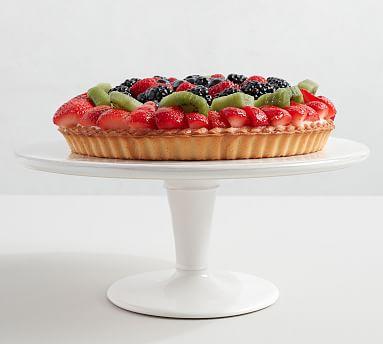 Cambria Handcrafted Stoneware Cake Stand - stone