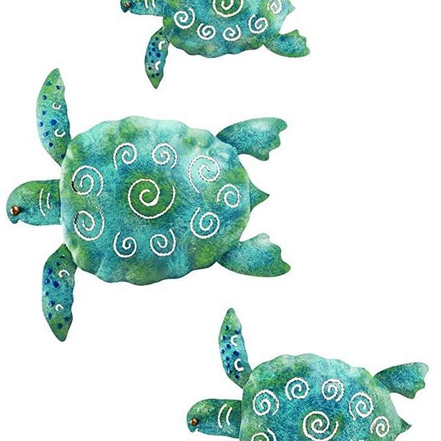 Regal Art and Gift S599 Sea Turtle Wall Decor, Set of 3, Blue/Green