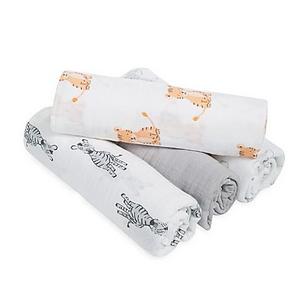 aden® by aden + anais® Safari Babes 4-Pack Classic Muslin Swaddles