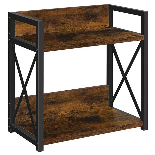 YINMIT Countertop Shelf Organizer,Coffee Bar Accessories Organizer,Spice Rack Organizer,Coffee Counter Shelf Organizer,2 Tier Coffee Organizer Station for Mugs,Cups,Cream,Syrup(Rustic Brown,Large)