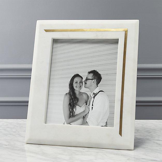 silas marble-brass 8x10 picture frame