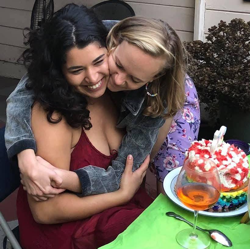 Celebrating Janavi's birthday with pals in our Oakland backyard