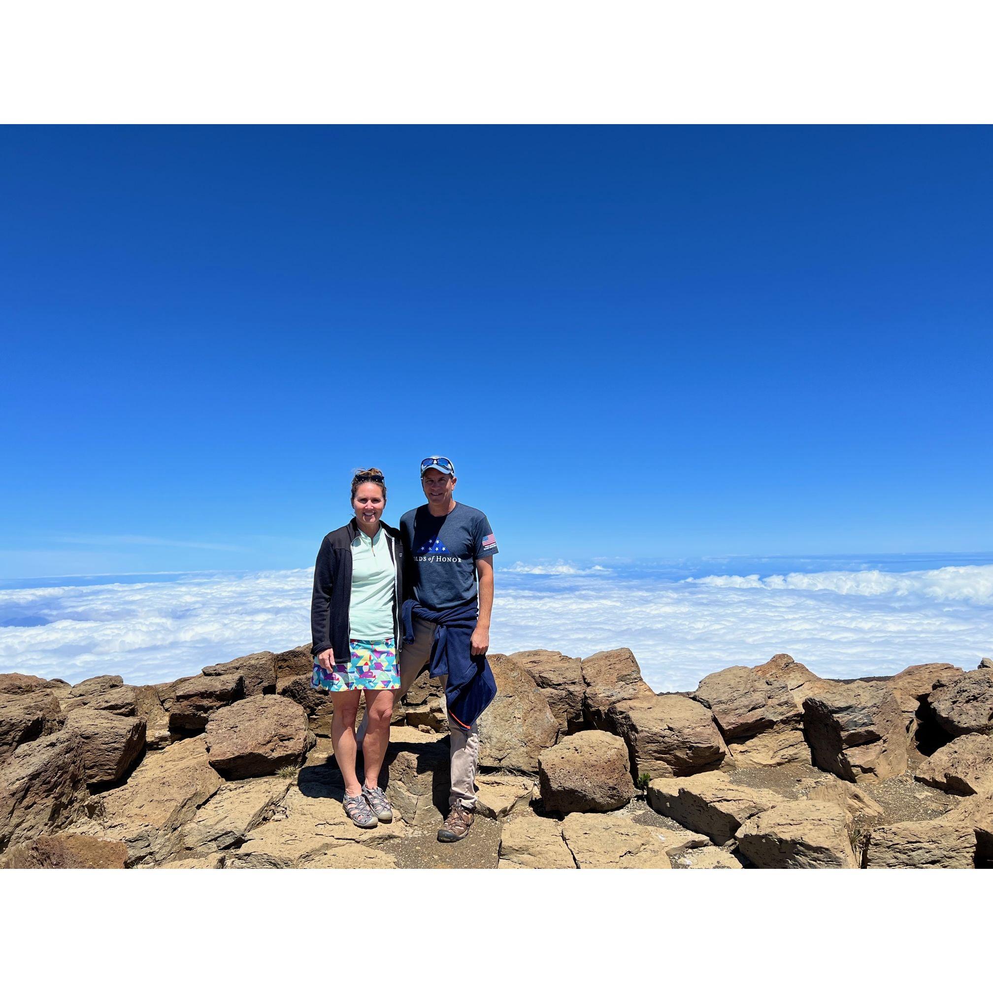 Above the clouds in Hawaii.