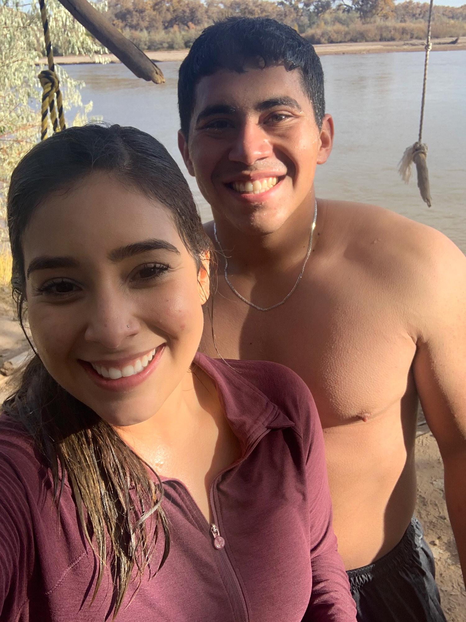 We went on a walk, found a rope swing and jumped right into the Rio Grande!