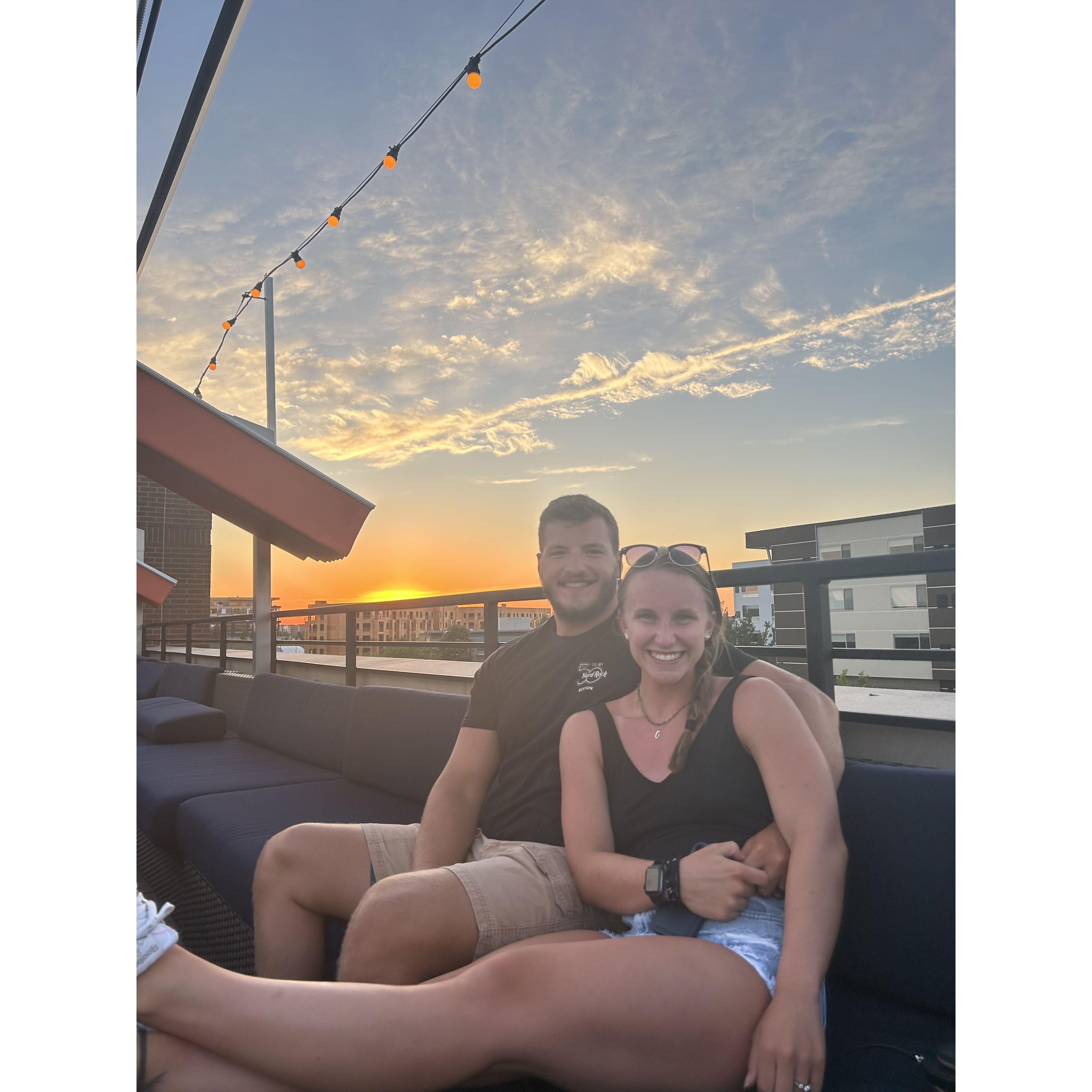 Celebrated Olivia's 22nd in Des Moines on a rooftop bar