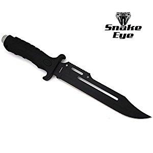 Snake Eye Tactical Fixed Blade Tactical Combat Knife 15-Inch Overall Self Defense Hunting Camping Fishing Survival