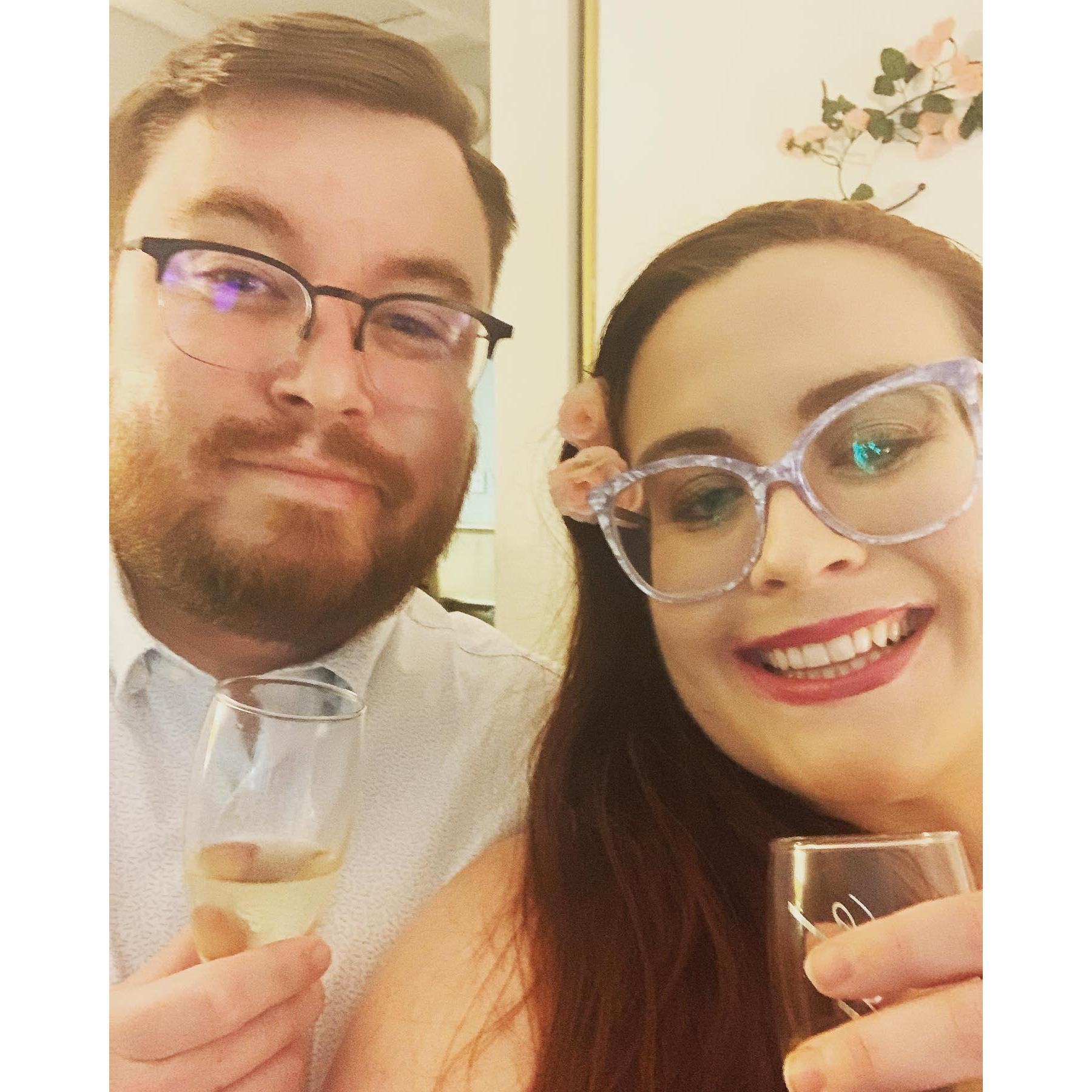 Zoom wedding, alone in our apartment. August 2020.
