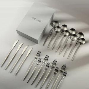Silver 8 person set Minimalist Flatware - Scandinavian Design | JazzUpCo