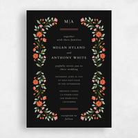 Black Wedding Invitation - Blume Classic