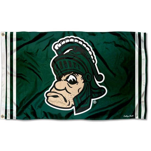 Michigan State Spartans Vintage Retro Throwback 3x5 Banner Flag