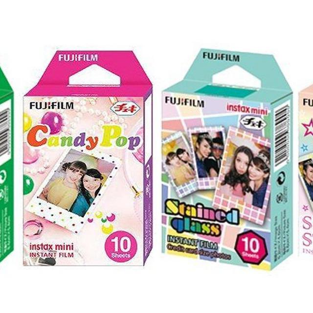 Fujifilm InstaX Mini Instant Film Rainbow & Staind Glass & Candy Pop & Shiny Star Film -10 Sheets X 4 Assort Value Set