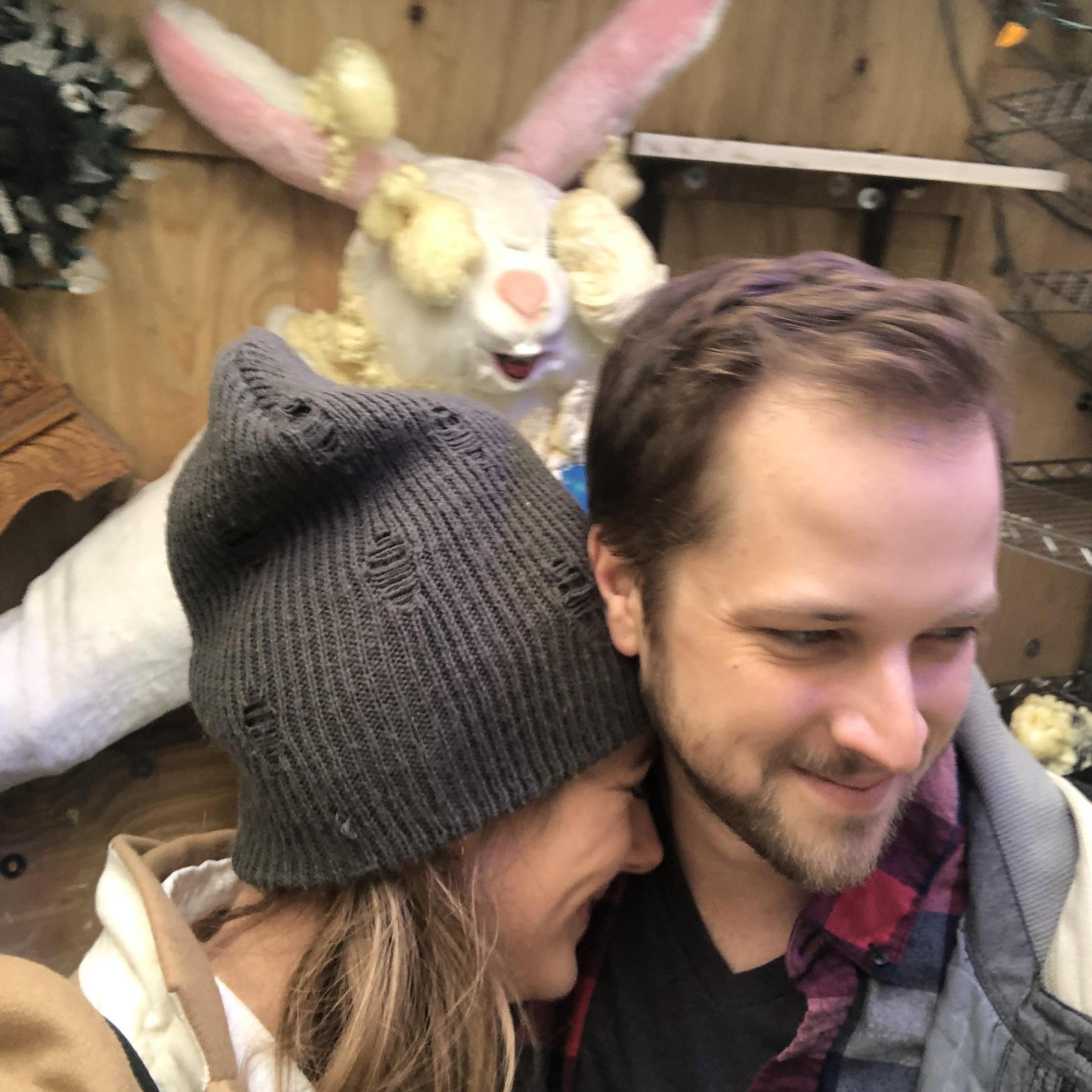 We love art and history museums. This was taken at a very quirky, slightly creepy, "found art" exhibit at Detroit's MOCAD in 2019!