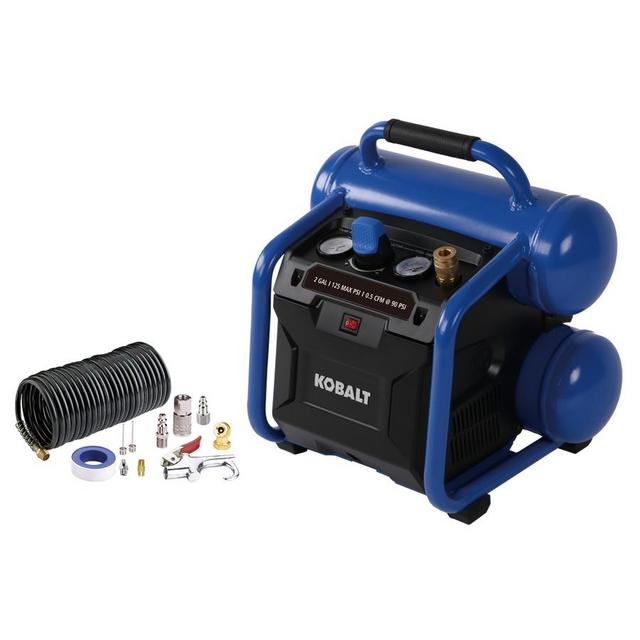 Kobalt 2-Gallon Portable 125-PSI Electric Twin Stack Air Compressor