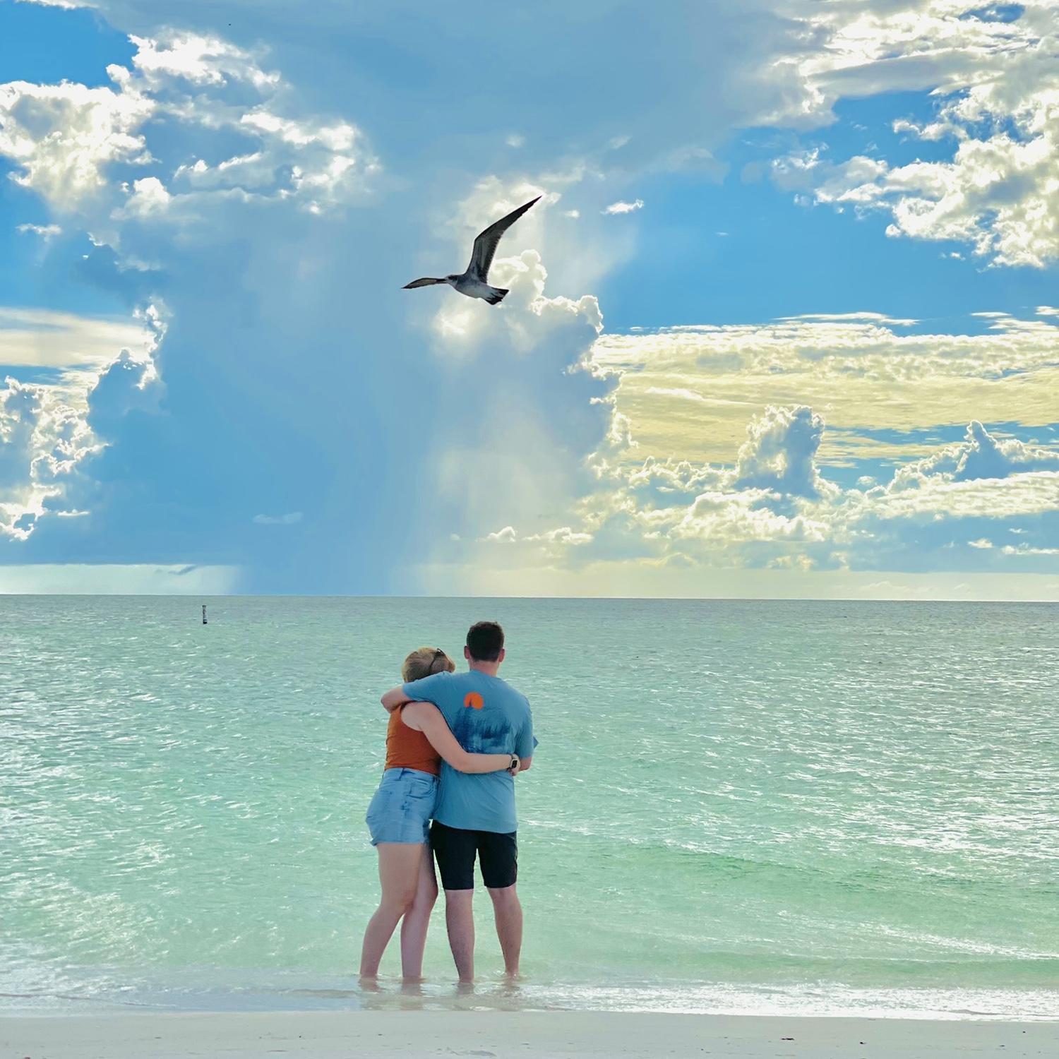 A complete stranger snapped this picture of us on the beach in Florida