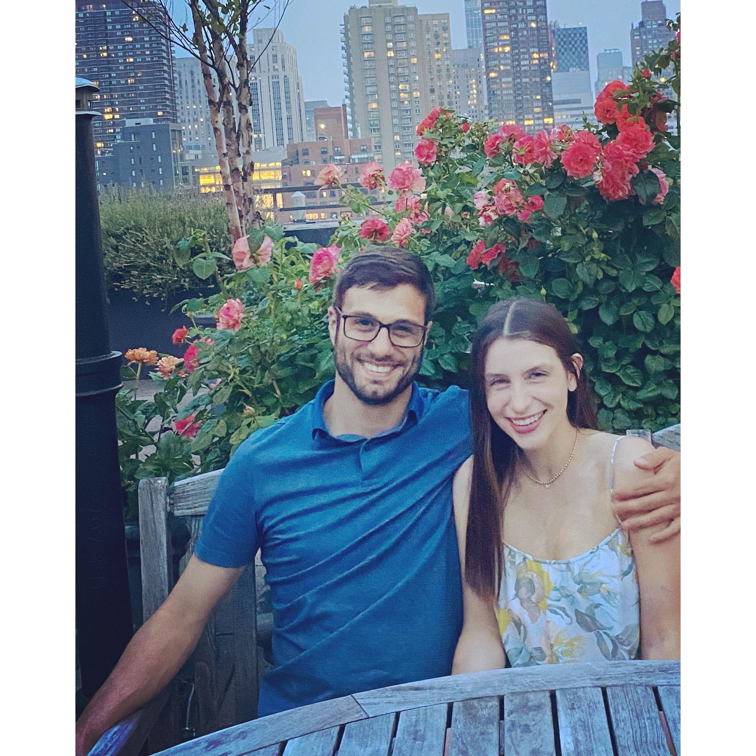 Summer nights at 440, Nick's first apartment on the Upper East Side. So many good times on that roof!