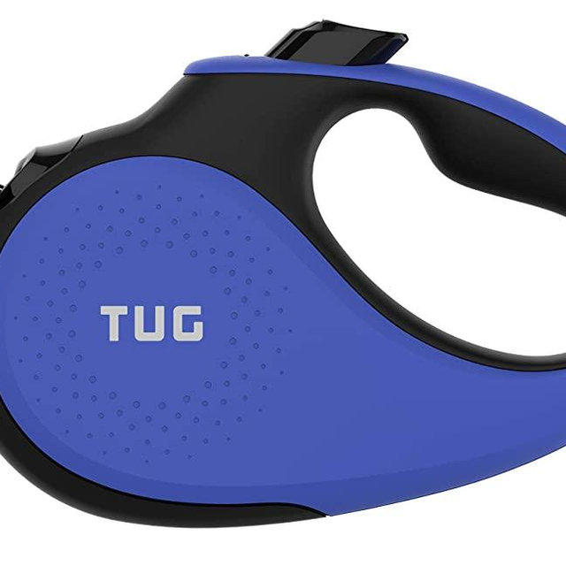 TUG 360° Tangle-Free, Heavy Duty Retractable Dog Leash with Anti-Slip Handle; 16 ft Strong Nylon Tape; One-Handed Brake, Pause, Lock