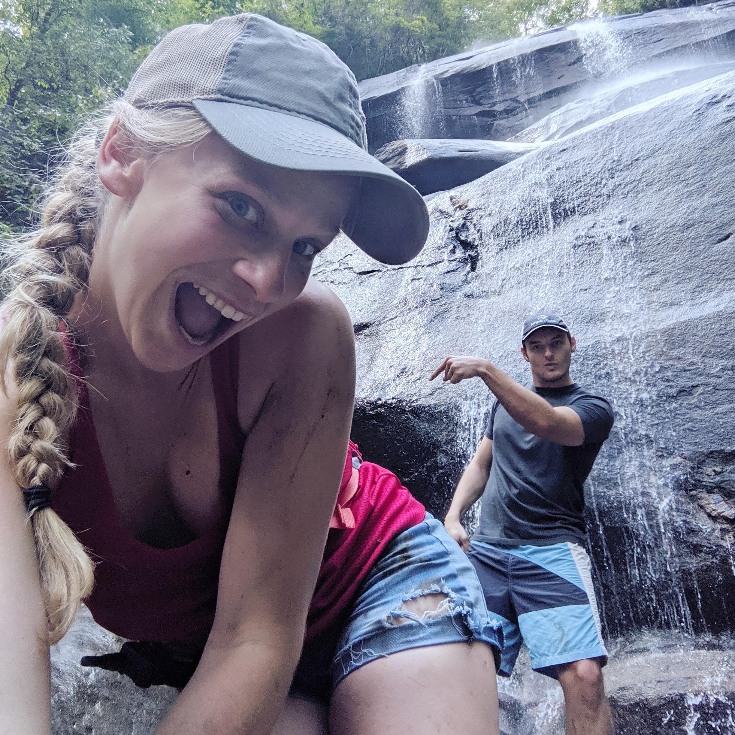 One of the many waterfalls in the Asheville area.