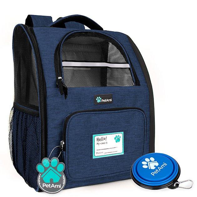 PETAMI Deluxe Cat Carrier, Heather Navy