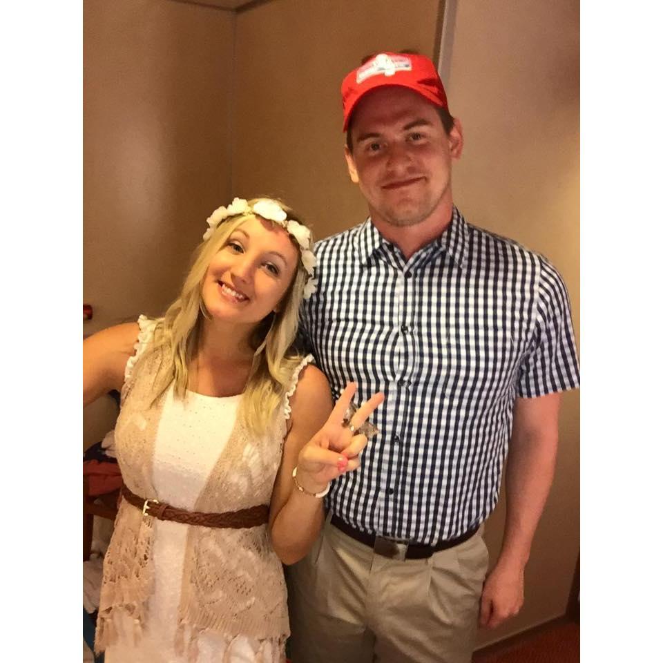 Halloween as Forrest and Jenny on our first cruise!