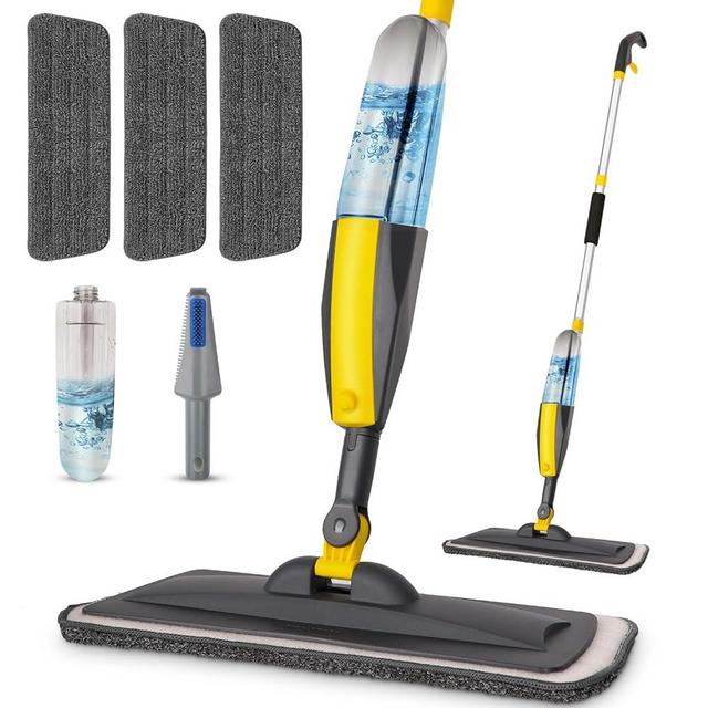 Mops for Floor Cleaning, Spray Mop with Refillable Bottle and 3 Washable Microfiber Pads Home for Commercial and House Use Dry Wet Flat Mop for Hardwood Laminate Wood Ceramic¡­