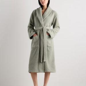 Turkish Cotton Terry Robe - Sage, L