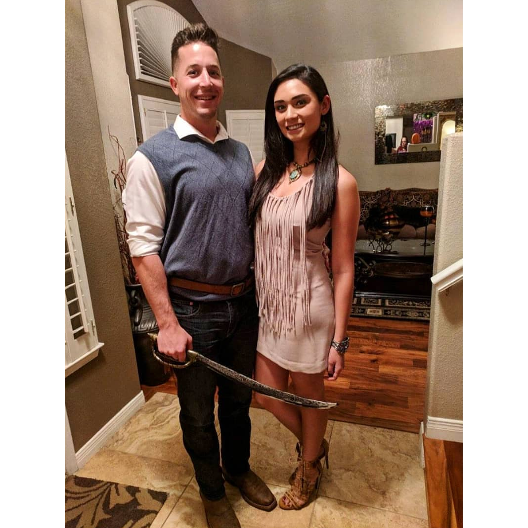 Captain John Smith & Pocahontas for Halloween 2018.