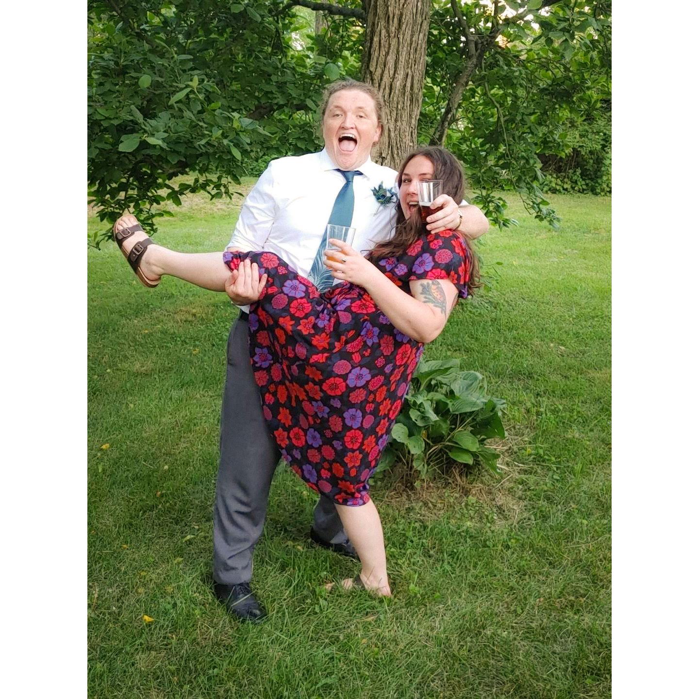 At Ryan & Thalia's wedding - our second wedding as a couple