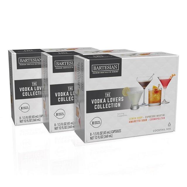 Bartesian 24-Pack Vodka Lovers Favorites Collection for Cocktail Machine – Home Bar Mixology Cocktails Mix Pod Capsule Set To Use With the Bartesian Cocktail Drink Maker Machine