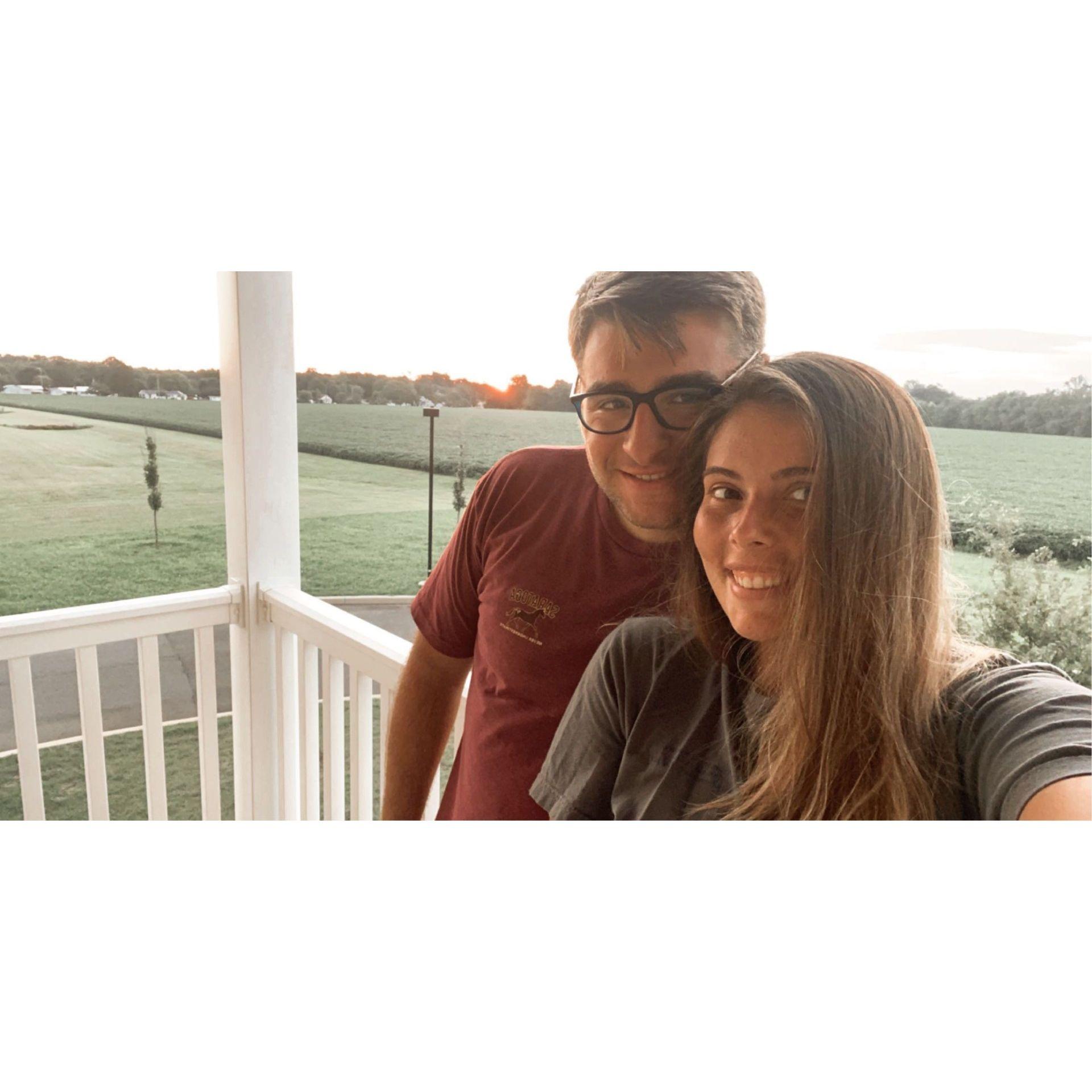 Our first picture together, August 2020