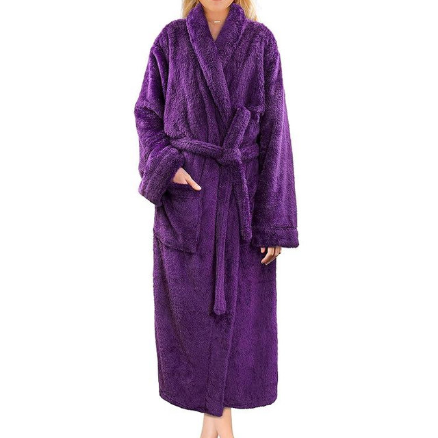 PAVILIA Premium Womens Plush Soft Robe Fluffy, Warm, Fleece Sherpa Shaggy Bathrobe