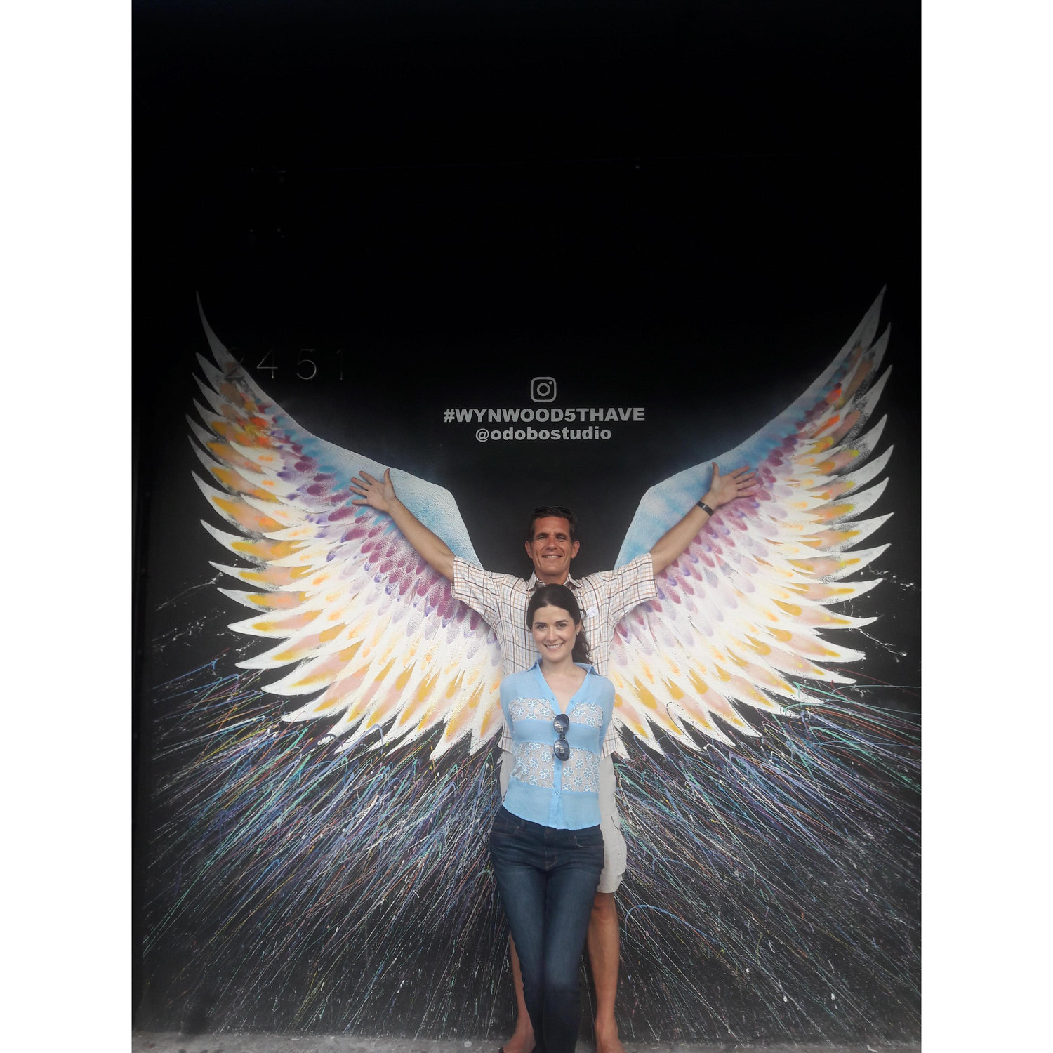 Angel wings in Wynwood, FL.
