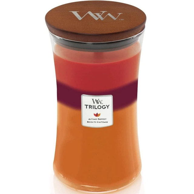 WoodWick Autumn Harvest Trilogy 22 oz Scented Jar Candles - 3 in One