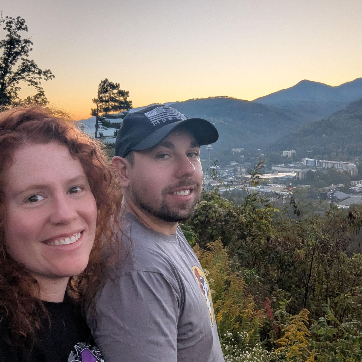 Sunrise together in the Smokies